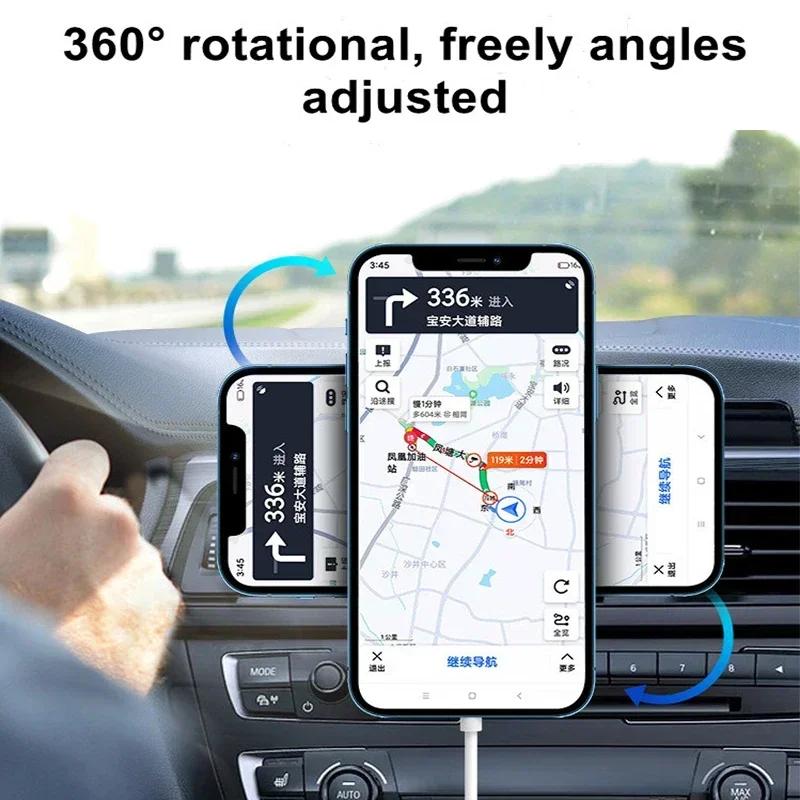 30W Magnetic Car Wireless Charger For iPhone 16 15 14 13 12 Pro Max Mini Car Phone Holder Stand Mount Fast Charging Station