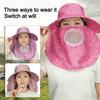 Fordable Sun Hat Wide Brim Fisherman Hat Fashion Face Hood Hat  Women