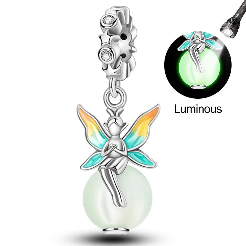 Charms Perlen Kupferrosa Parfümflasche Buchstabe Leuchtendes Glühwürmchen Tarotkarte Perlen Passend für DIY Armbänder Schmuck