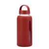 Garrafa de Água de Vidro de Camada Única de 600ml, 800ml com Manga de Silicone, Isolamento Térmico Anti-quente, Escala, Grande Capacidade, Copo Prático, Caneca