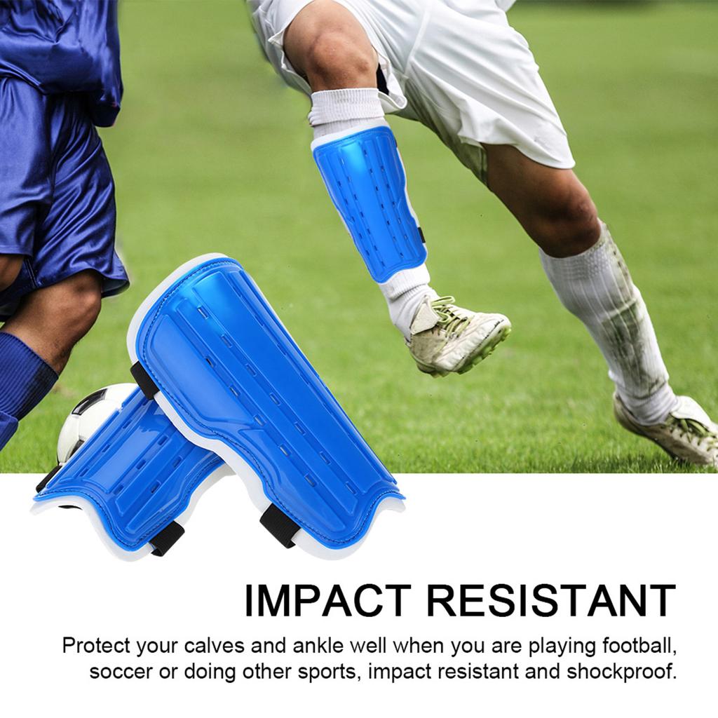 1Pair Soccer Football Breathable Leg Shin  ive Guards Pad Board for Adults (Black)