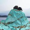 Turquoise Marble Pattern Flannel Blanket Teal Brown Marble Texture Print Soft Warm Throw Blanket Sofa Bedroom Modern Home Decor Gift