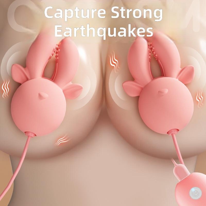 Multi-frequency Vibrating Silicone Nipple Clamps Breast Massager Sucking Function USB Charging Adult Intimate Product for Women
