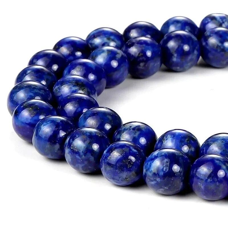 4/6/8/10 Mm Natural Stone Beads Blue Lapis Lazuli Loose Bead Diy Jewelry