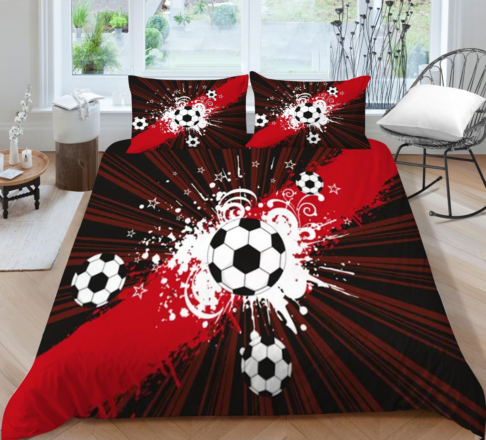 

Ball Quilt Cover Pillowcase Two Three Piece Set 3D Digital Printing Polyester EU single 135*200