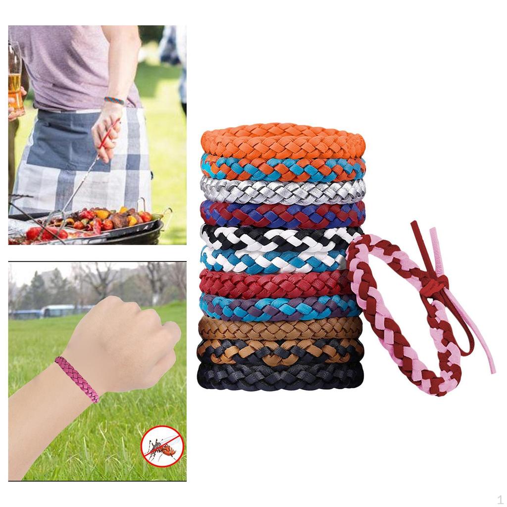 12 Adet Sivrisinek Kovucu Bileklik Yürüyüş Balık Tutma Dış Mekan İç Mekan İçin