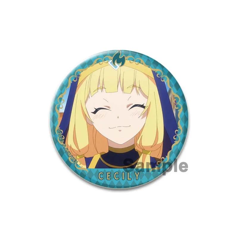 32/44/58mm Anime KonoSuba Pins Megumin Aqua Badge Handmade Brooche Breastpin for Backpack Clothes Accessories Gift