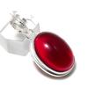 Naturalny Czerwony Granat Kamień Szlachetny Ręcznie Robiony Srebro Próby 925 Wisiorek 1,58" H1Z15