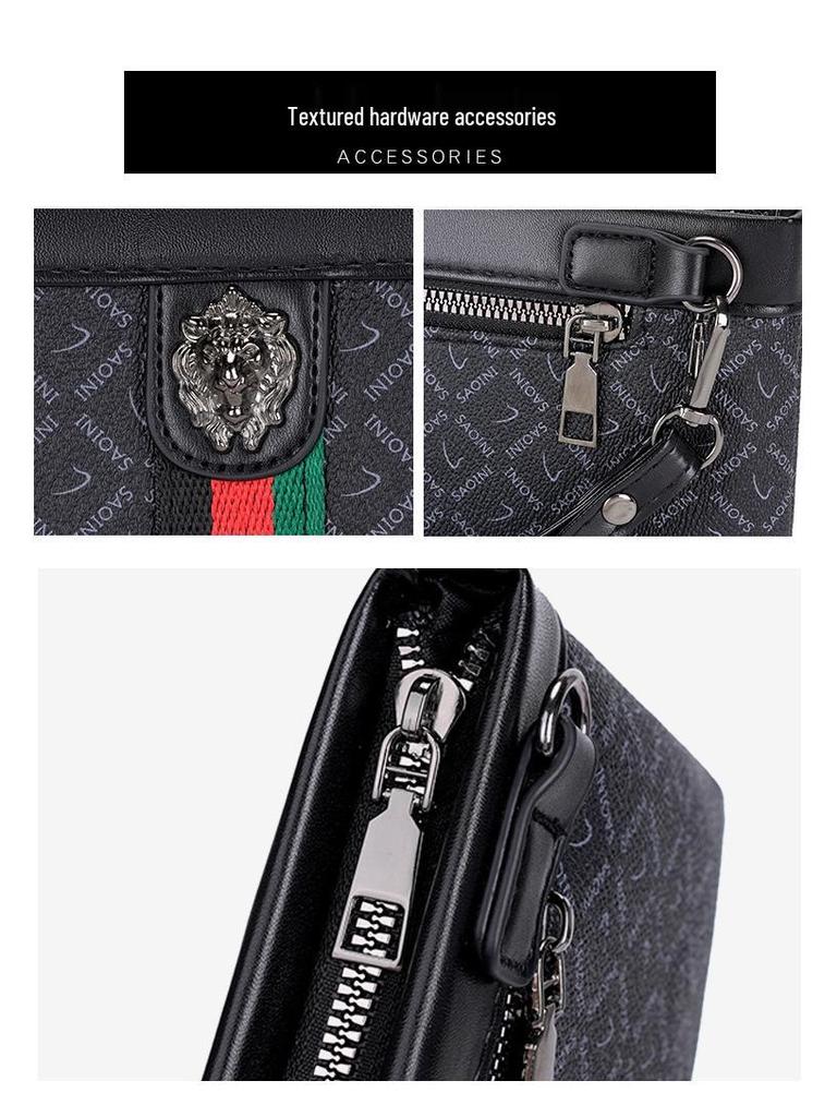 Men's Business Clutch: Fashion Plaid Multi-Card Holder Wallet & Phone Bag