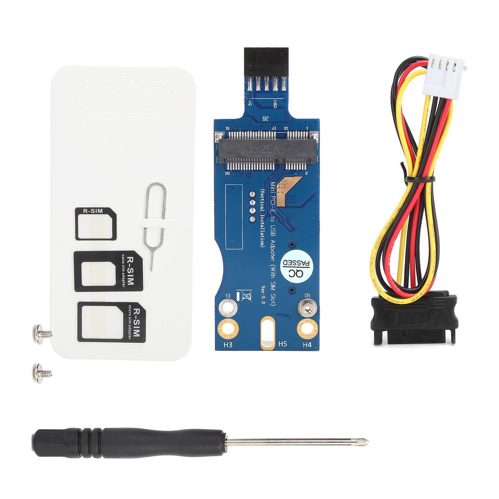 PC Expansion Card PCIE to USB Vertical Installation with SIM Card Slot Computer Accessories