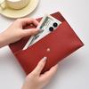 Ultra-Thin Cash Envelope Wallet Wear-Resistant Pu Leather Money Binder Organizer Waterproof Pouch Name Card Holder Male Female
