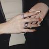 Premium Irregular Open Adjustable Agate Ring For Women In Trendy Ins Aesthetic Style