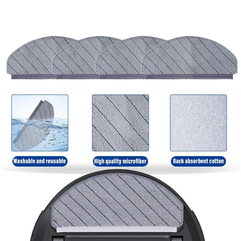 Sweeping Robot Side Brush Sweeping Robot Spare Part Mop Cloth Main Brush Replacement Accessories Plastic Texture