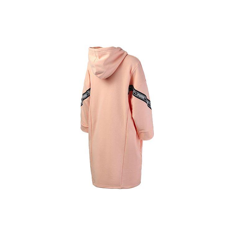 Puma Large Logo Hooded Dress Women Dresses Pink 596026-88