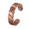 Vinterly Pure Copper Magnetic Rings Women Big Size Adjustable Gold-color 6.7mm Cuff Jewelry Wedding Bands Resizable Finger Rings