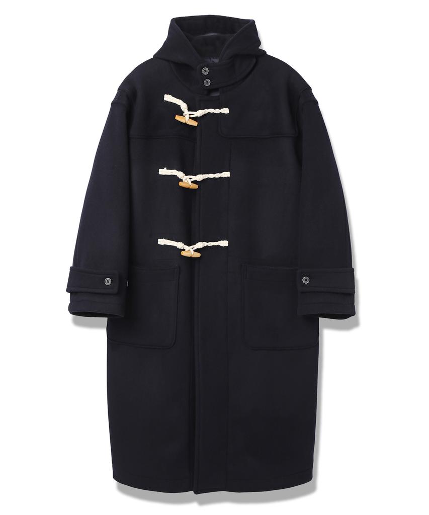 City Street Oversize Wool Duffle Coat - Navy