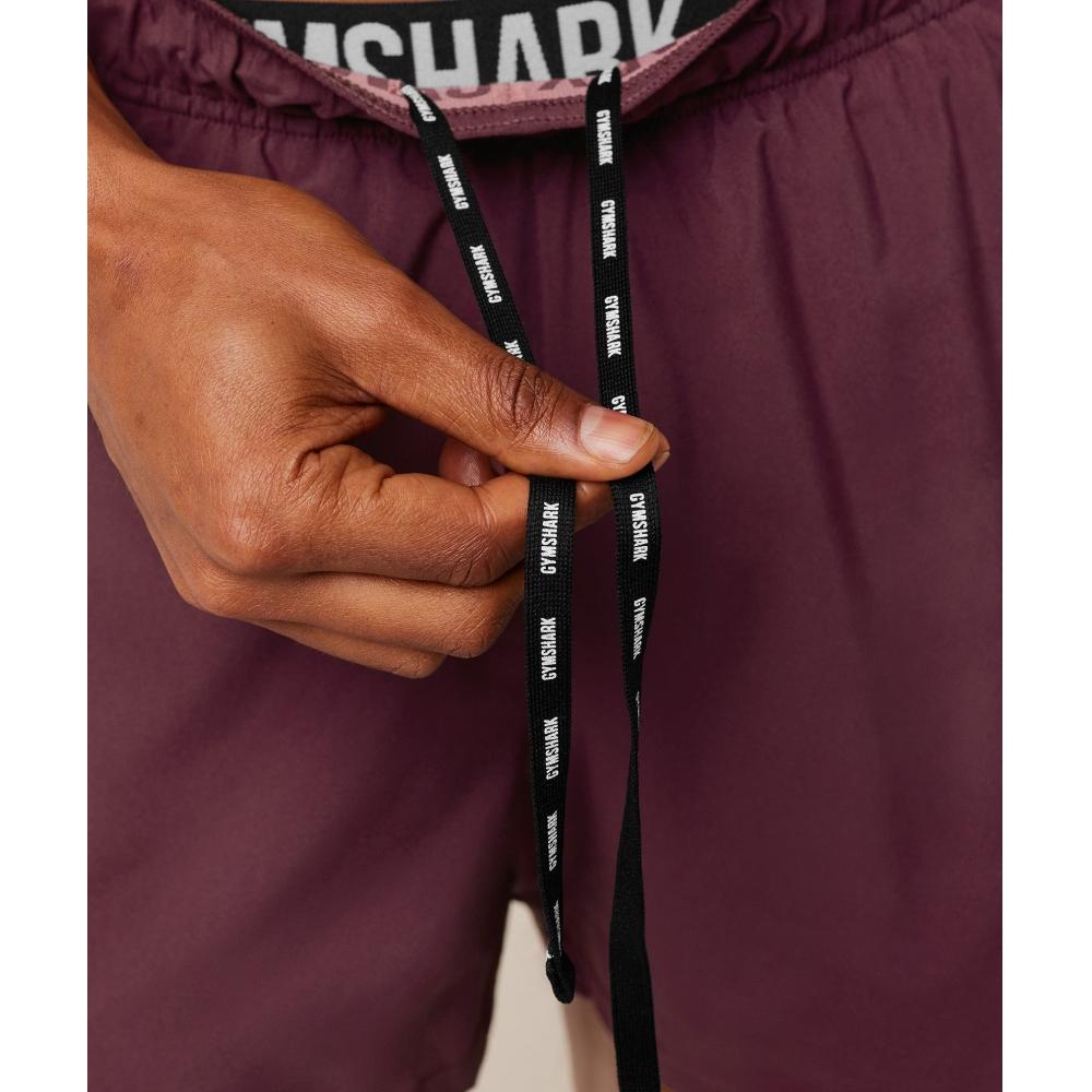 Gymshark Sport 5  2 In 1 Shorts Impact Burgundy Reset pInk A1b3j Rcf4