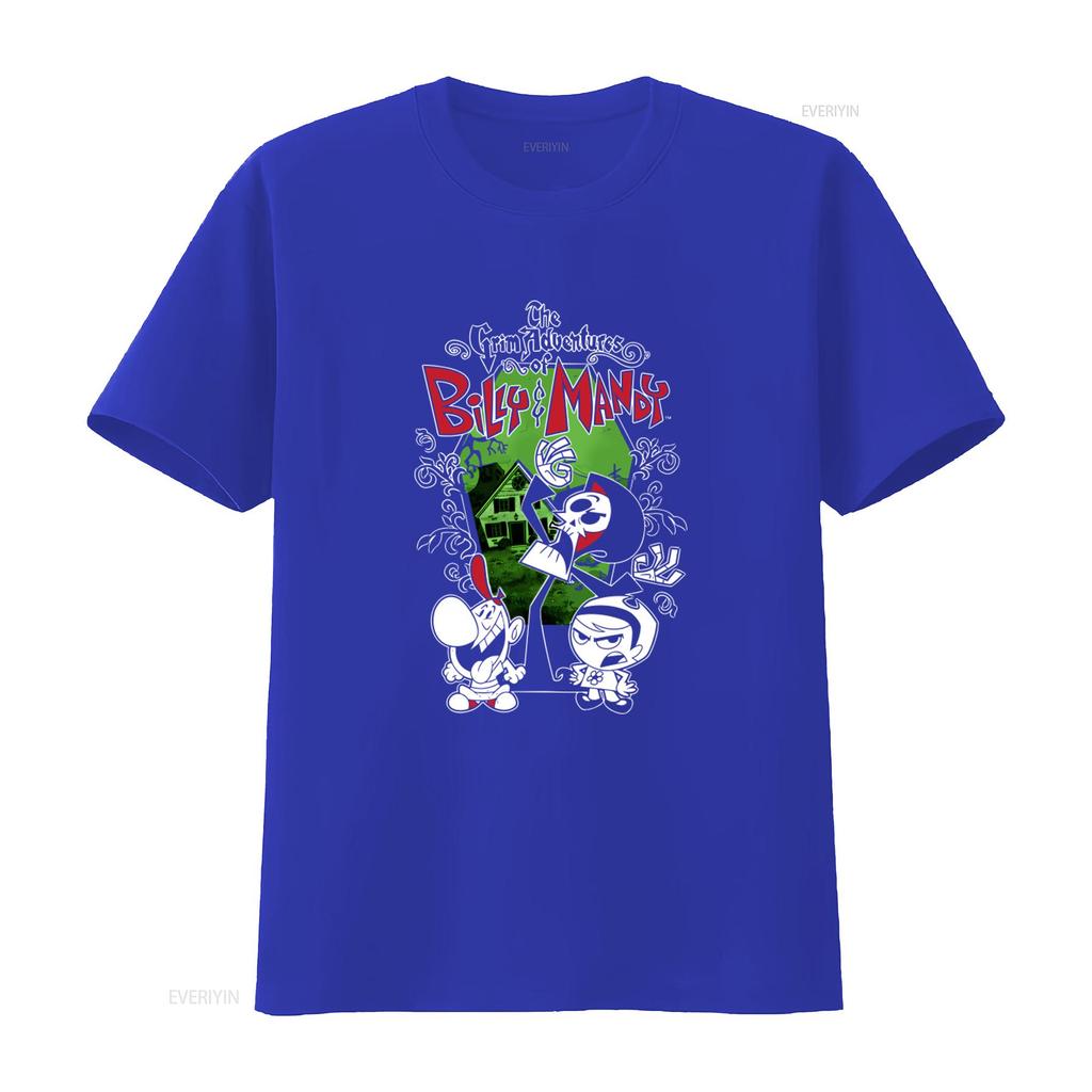 The Grim Adventures Of Billy And Mandy Cartoon Print T shirt for VN1180 vintage Washed graphic Casual Slightly Unisex