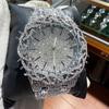 Thorn Spike Watch Men Iced Out Rhinestone Quartz Wristwatch Reloj Hombre Punk Gothic Stainless Steel Waterproof for Party