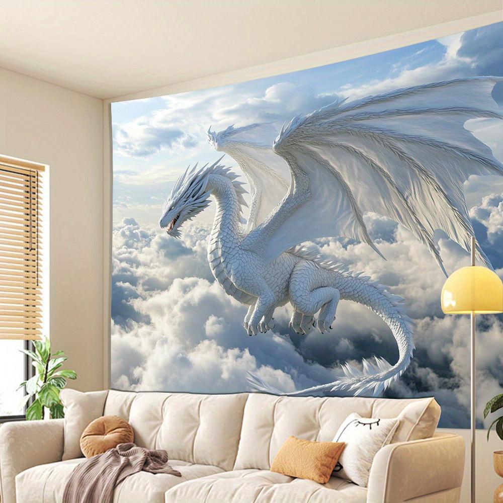 1 Piece Gorgeous Style Polyester Dragon Tapestry, Polyester Fabric, Machine Washable, Suitable for Living Room, Bedroom