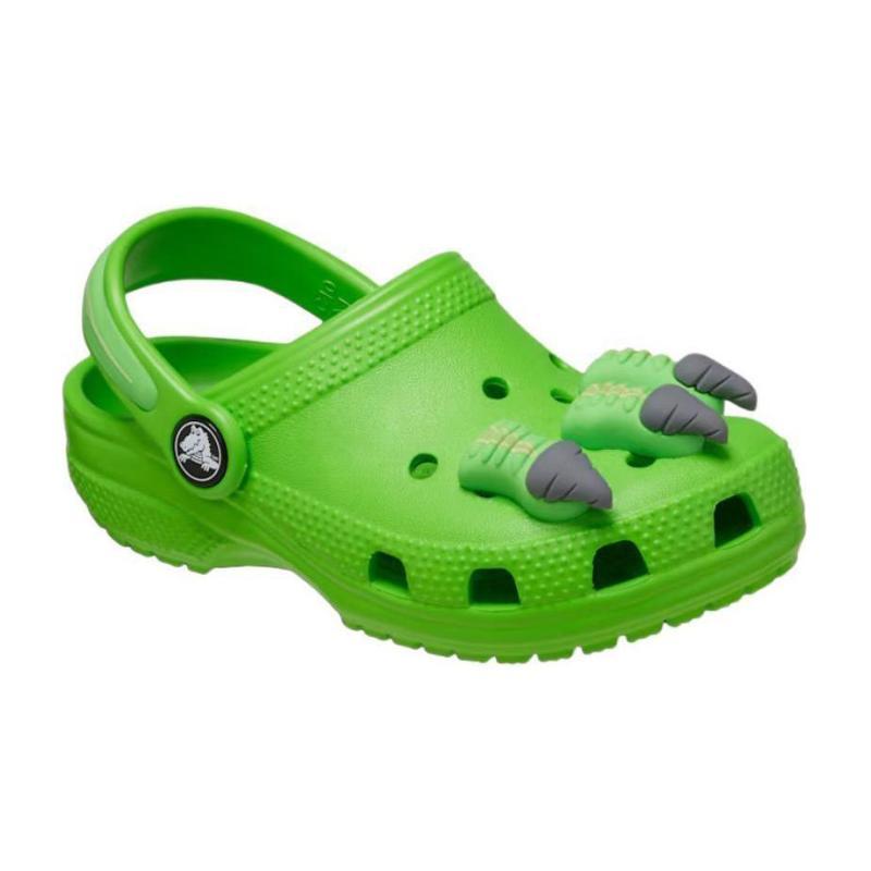 Crocs Classic clog Breathable, comfortable and casual non-slip and kick children's sandals plasticine green children's model