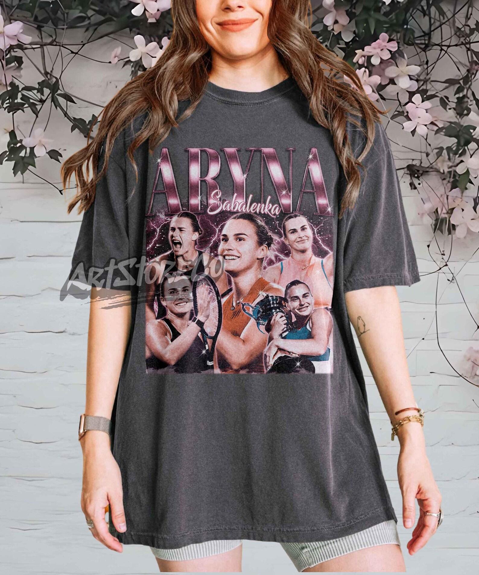 Aryna Sabalenka Tennis Player Vintage Graphic Tee Shirt M