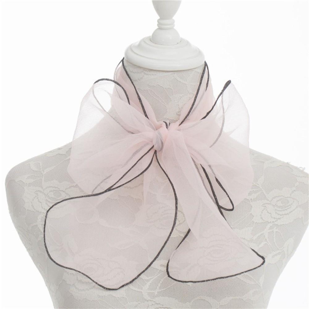 Gifts 140cm Women's Silk Scarf Solid Color Soft Handkerchief Neckerchief Spring Summer