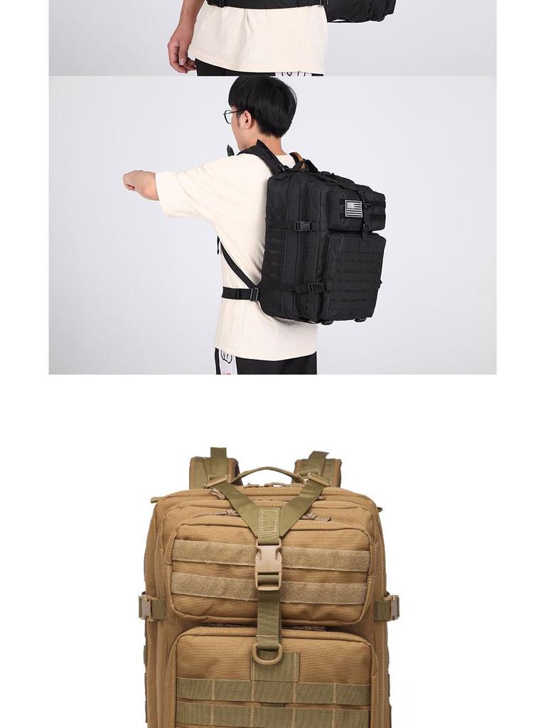 Tactical Outdoor 3P Backpack with Molle System - Multi-Functional Oxford Cloth Travel Bag