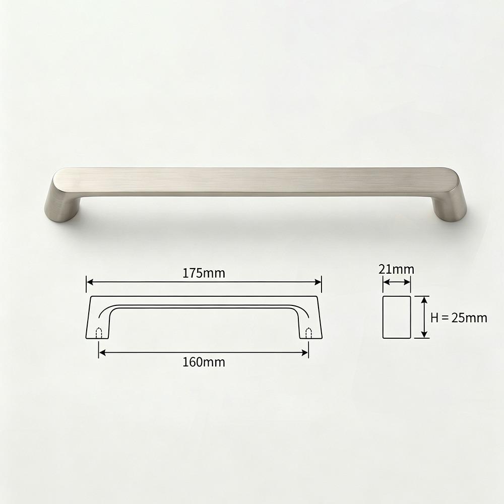 Modern Style Cabinet Handles Brushed Nickel Finish Furniture Handles For Dresser Cabinet