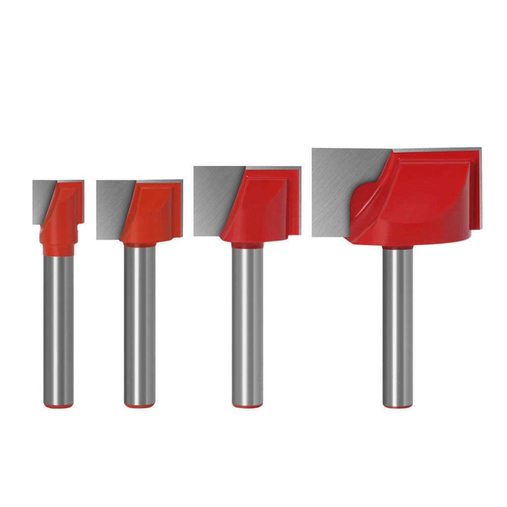 9Pieces Router Bit Set Trimming Straight Milling Cutter Wood Bits Tungsten Carbide Cutting Woodworking Trimming Tool