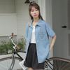 Women's Short Sleeve Thin Denim Shirt - Spring/Summer 2026 New Arrival, Layering Top with Niche Design.
