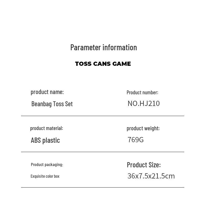 Cross-Border Beanbag Toss Set with Lights - Indoor & Outdoor Ring Toss Toy