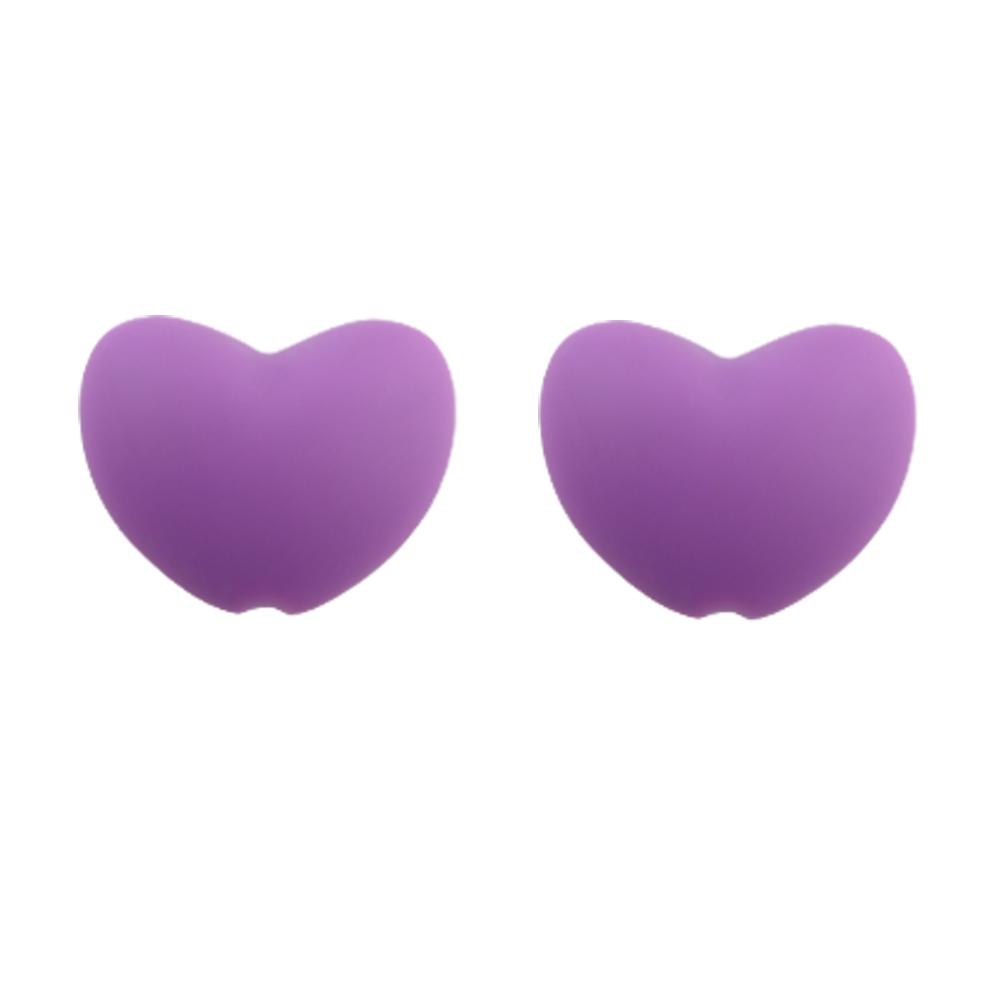 Kovict 21pcs Silicone Beads Heart Shape Charm For Jewelry Making Necklace Bracelets Accessories