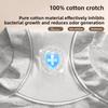 Women's Spring and Autumn Pure Cotton 10A Antibacterial Extended Crotch Breathable Sporty Mid Waist Briefs