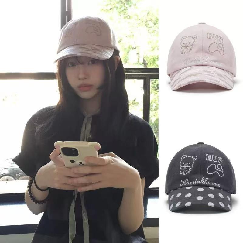 1Pc Cute Cat Embroidered Women'S Baseball Cap,Wide Brim Sun Hat Design,Soft Adorable Style,Suitable For Spring Summer Tralve