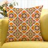 For Turkish Tile Watercolor Painting World Various Sizes Square Pillow Case For Car Home Bedchamber Decor