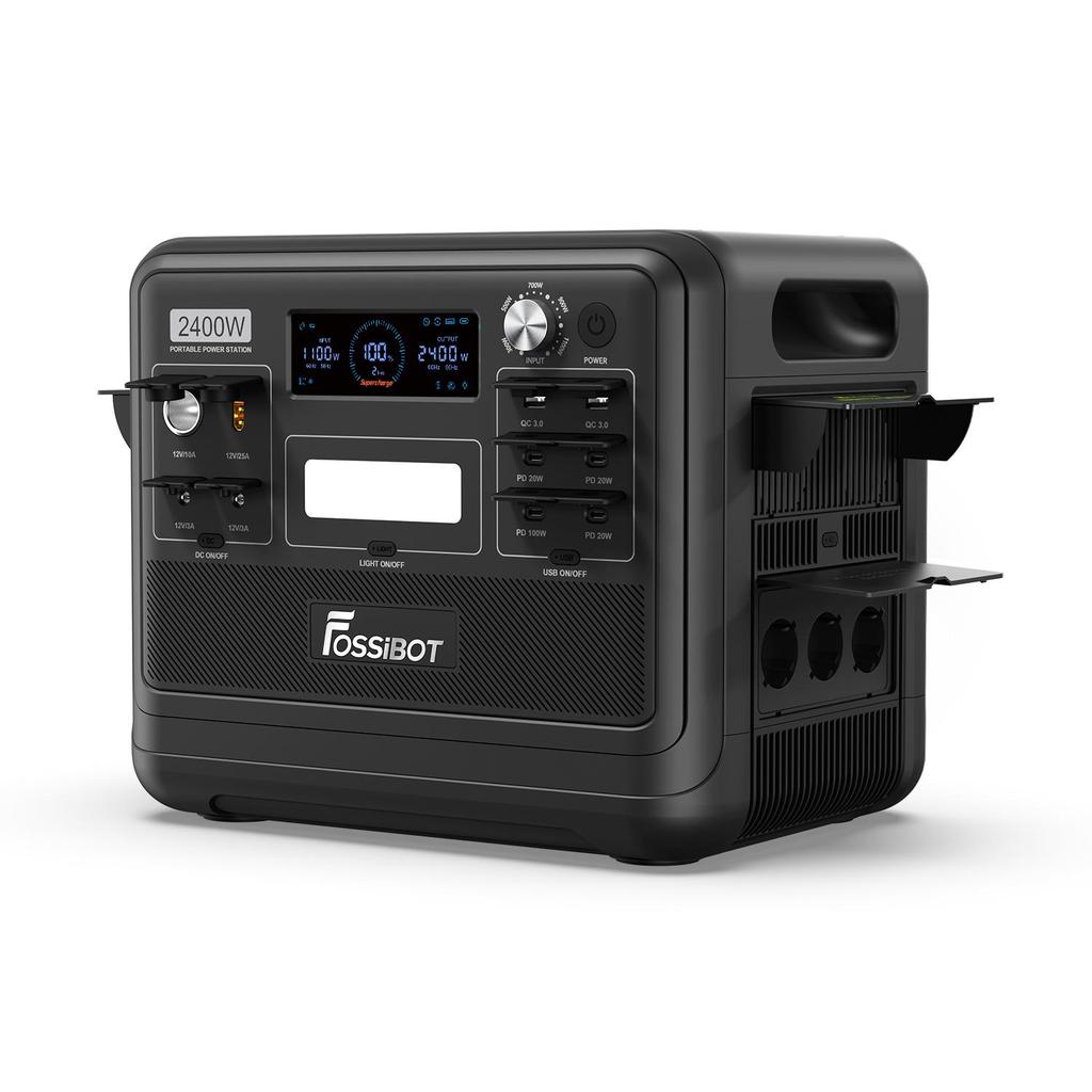 Power Station Portable FOSSiBOT F2400 | Batterie LiFePO4 2048Wh, 2400W (4800W Pic), 3 Sorties CA, RV/Maison/Voyage/Urgence
