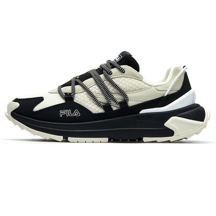 FILA Fusion Corsa Fabric Low top Chunky Sneakers Women s Beige White Black Multicolor F12W134145FVB 36