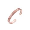 Temu Vintage Copper Magnetic Energy Bracelet - Cross & Stripe Open Bangle