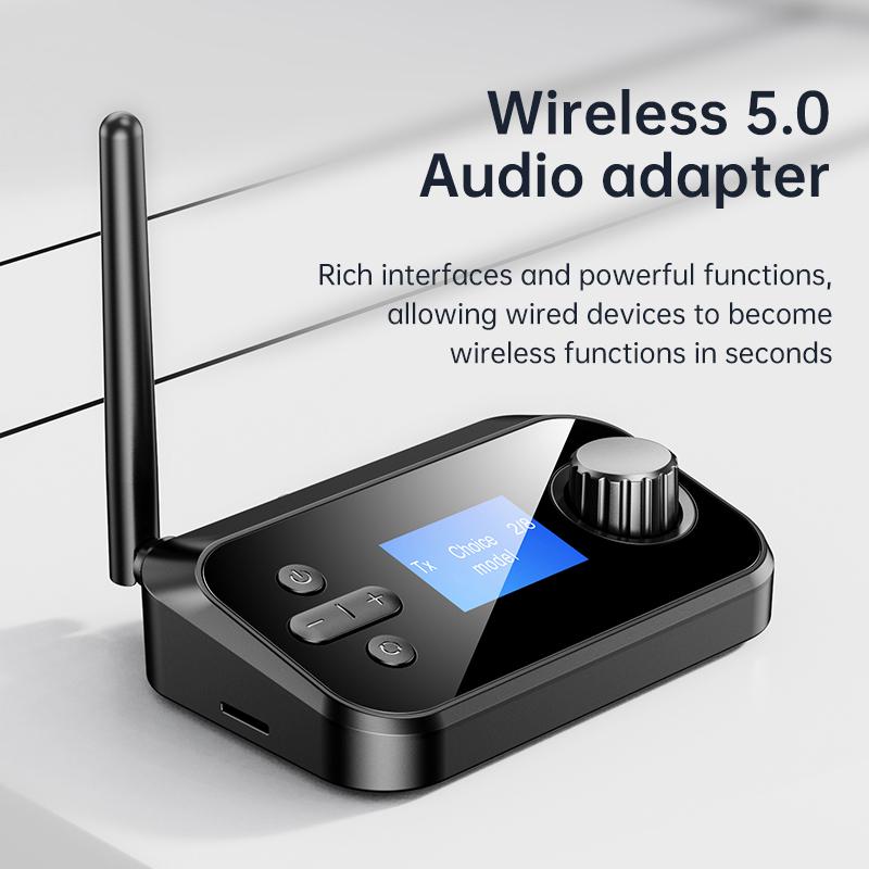 Transmisor Receptor de Audio Bluetooth Multifunción 3.5mm AUX Óptico Coaxial Estéreo Inalámbrico Adaptador Convertidor DAC Para TV PC