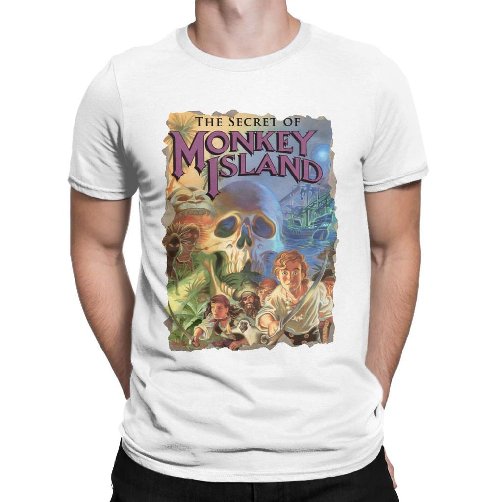 Creative The Secret Of Monkey Island T-Shirt Men Crew Neck 100% Cotton T Shirts Short Sleeve Tees 6XL Clothes