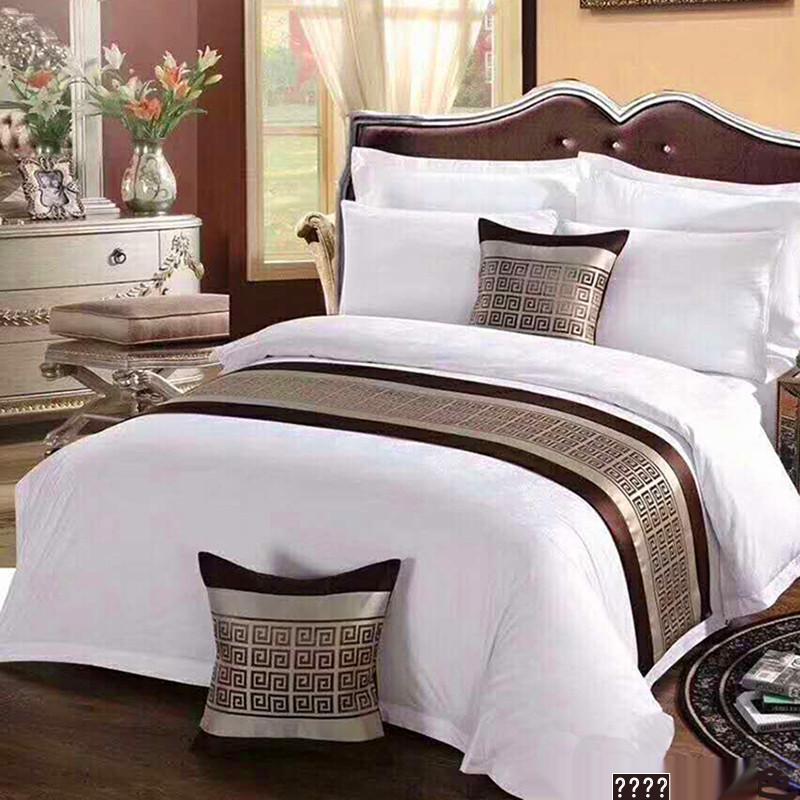 Neuer chinesischer Satin Goldener Bettläufer - Hotel, Gasthof, Themen-Apartment Dekor Schal