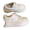 Leather thick-soled inner height-increasing small white shoes women's new autumn muffin women's shoes casual sports board shoes