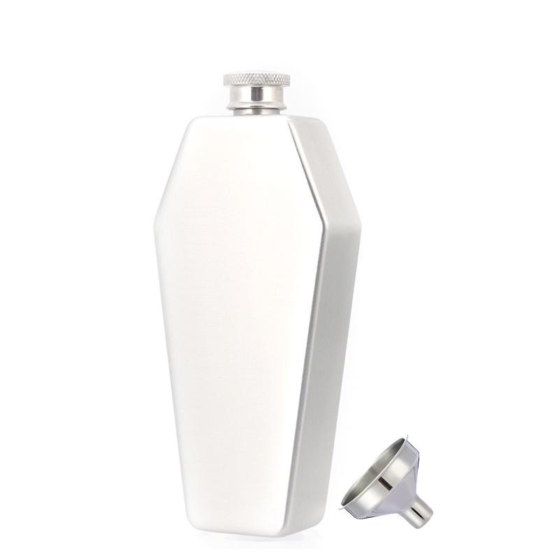 Compact 304 Stainless Steel Hip Flask - Food-Grade, Portable, Creative Barware for Outdoors and Baijiu.