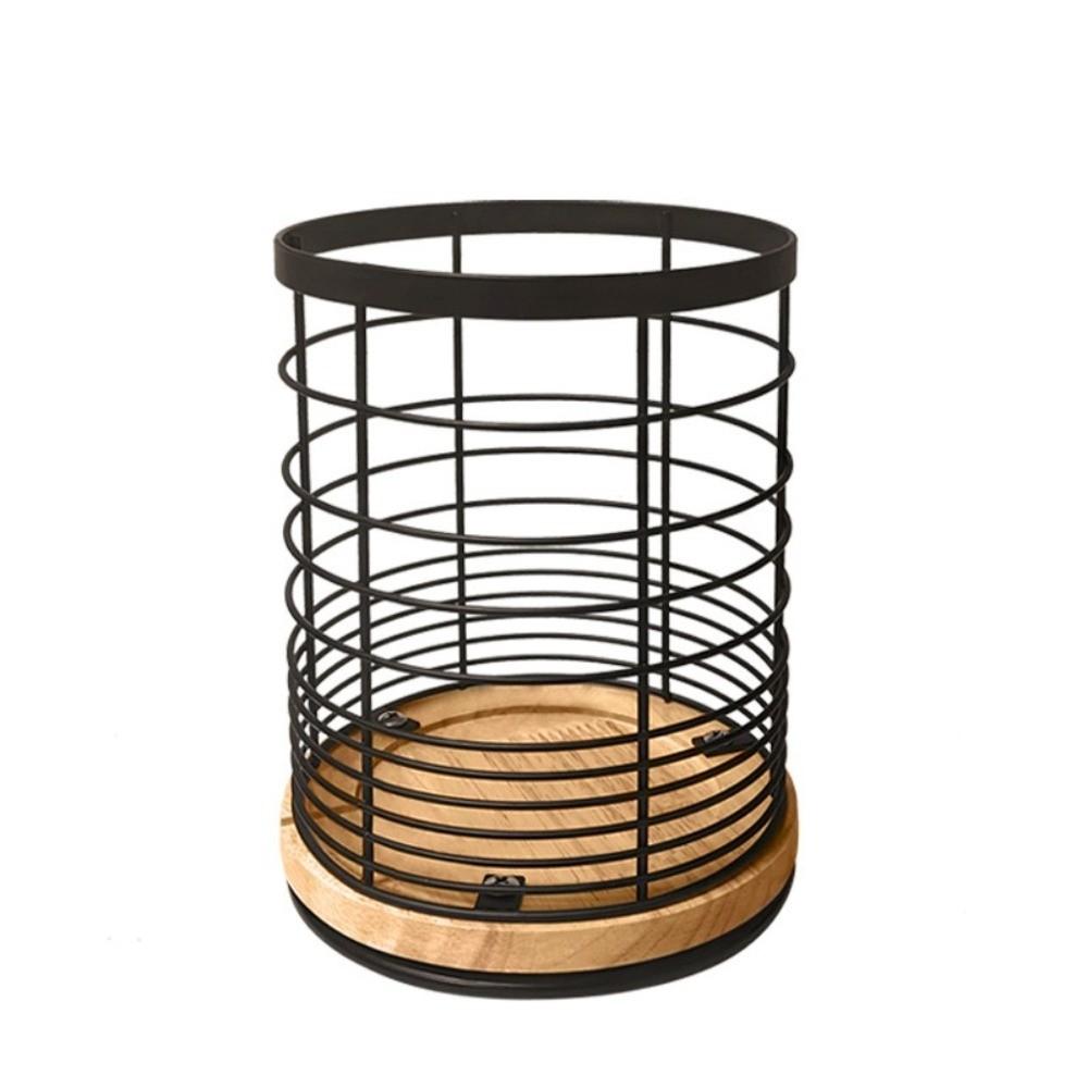 Wooden Base Kitchen Storage Bucket Drainage Hole Cooking Utensil Rack  Kitchen Storage
