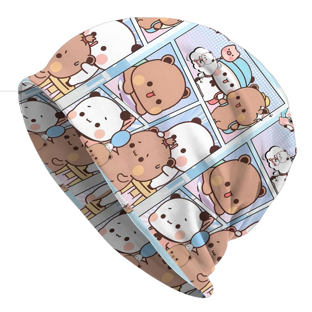 Stitch Bubu and Dudu Bear Hat Fashion Caps For Unisex Women Skullies Beanies Ski Caps Soft Bonnet Hats