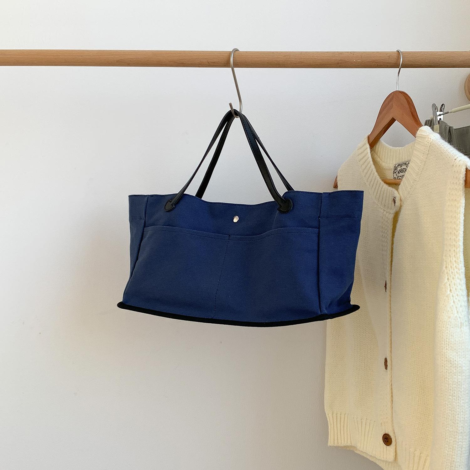 

New Fashi Top Handle Bag Comfortable and Versatile Texture Shoulder Bag Large Capacity Canvas Tote Bag for Women CrossBorder