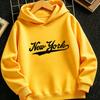 Vintage Letter New York Kids Hoodie Casual Loose Pullover Hooded Sweatshirt for Children