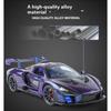 1/24 Scale McLaren Senna Alloy Supercar Simulation Model, Children's Toy Car with Lights and Sounds, Suitable for Boys' Birthday Gifts
