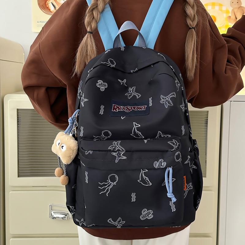 Cartoon backpack girl college student high school student commuter schoolbag women's new travel backpack